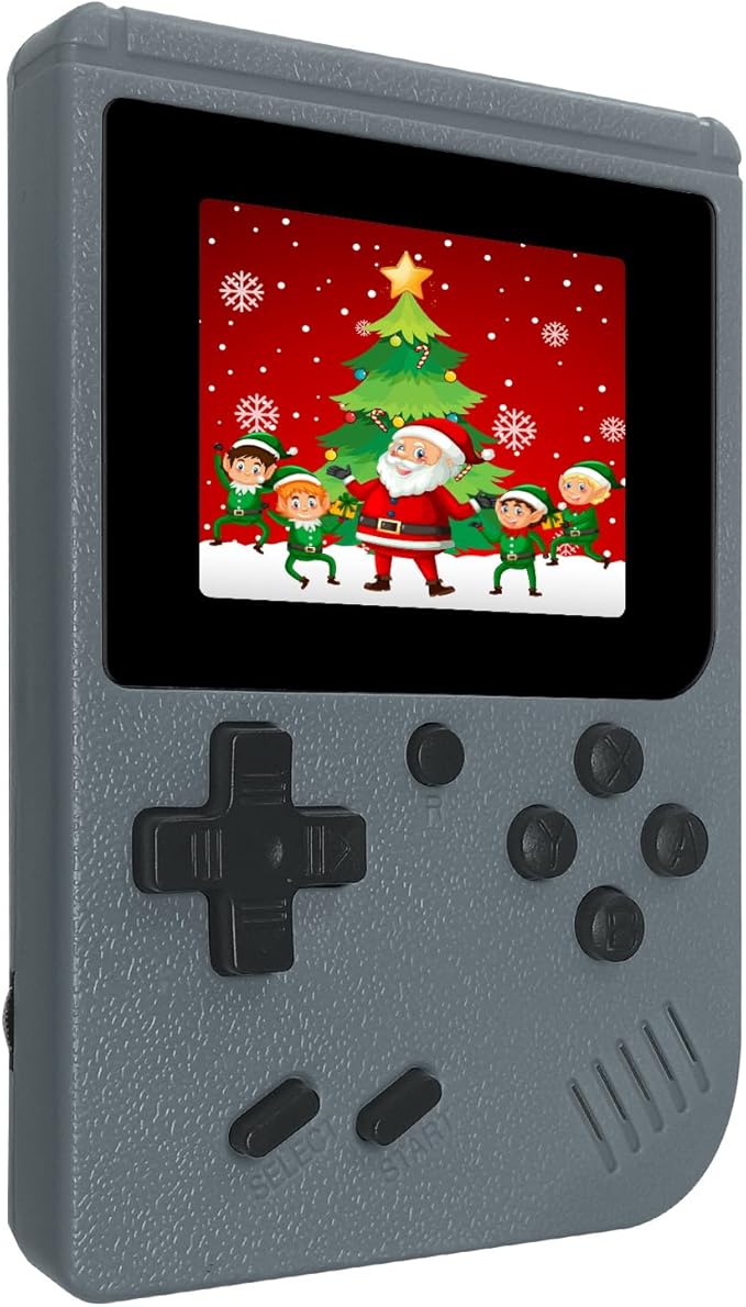 xiskt Retro Handheld Games Console, Built-in 400 Video Games,Portable Video Gaming Player with 3.0 Inch IPS Screen and Rechargeable Battery (Gray)
