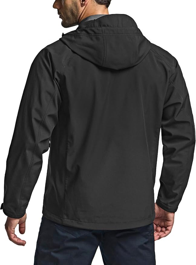 CQR Men's Tactical Softshell Jacket, Winter Warm Fleece Lined Coat, Water Resistant Outdoor Hunting Hiking Rain Windbreaker