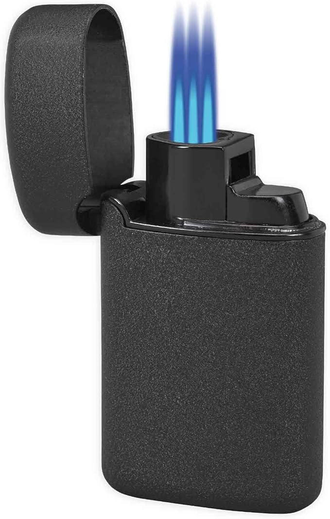 Vertigo Gladiator Triple Flame Lighter (Black Crackle)