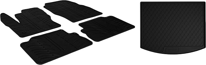 Gledring USA Custom Fit Rubber Mats Combo Pack Intended for Ford Escape W/O Anchor Holes 2013-2019, No Trimming Required, Tailored Custom Fit, All-Weather, Protects from Rain, Mud, and Snow.