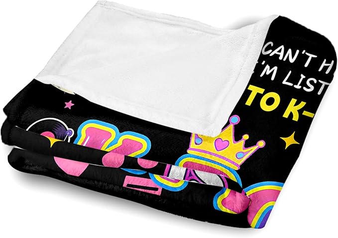 Kpop Blanket Gifts for K-Pop Fans - Super Soft Flannel Kpop Blankets for Girls Teen Fans Bedding Couch Sofa - Korean Kpop Merch Fandom Throw for Idol Lovers Dorm Decor Christmas (Style 04, 60 X 80)