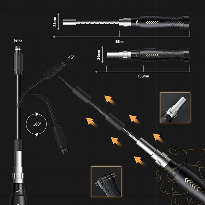 Precision Screwdriver Set, Laptop Screwdriver Kit, JAKEMY 164 in 1 Professional Computer Screwdriver Repair Kit with T6 Torx Bit for MacBook, iPhone, Watch, Camera, Eyeglass, Xbox, DIY