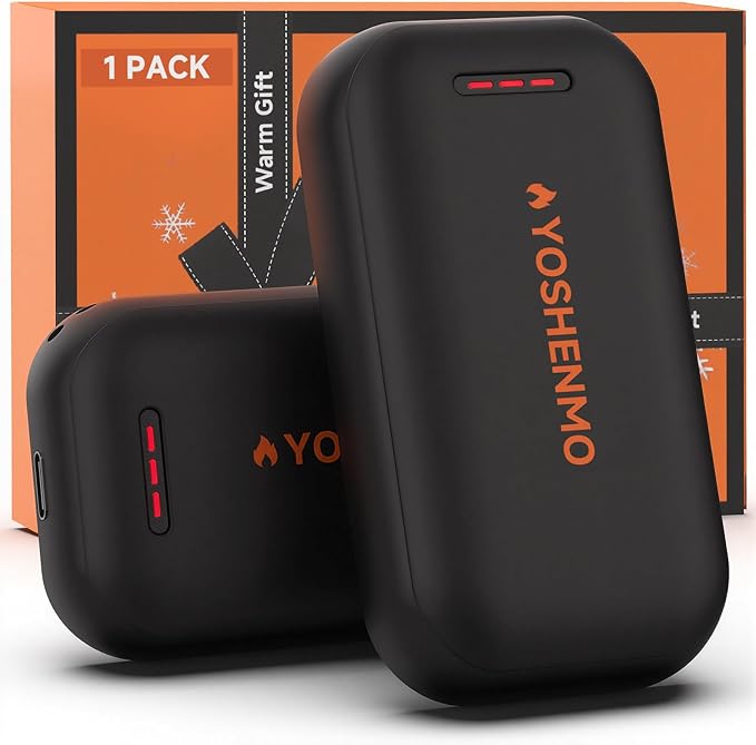 Hand Warmers Rechargeable, Electric Hand Warmer Reusable, AI Smart Chips 20Hrs Long Safe Heat,Gifts for Christmas Outdoor/Indoor/Golf/Camping/Hunting/Pain Relief(2 Packs)