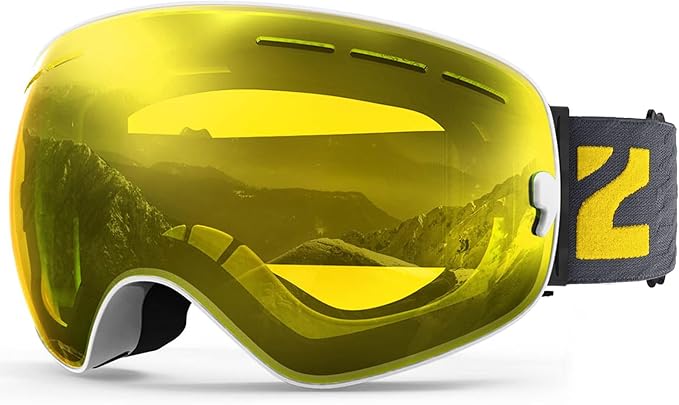 ZIONOR X Ski Goggles - OTG Snowboard Goggles Detachable Lens for Men Women Adult