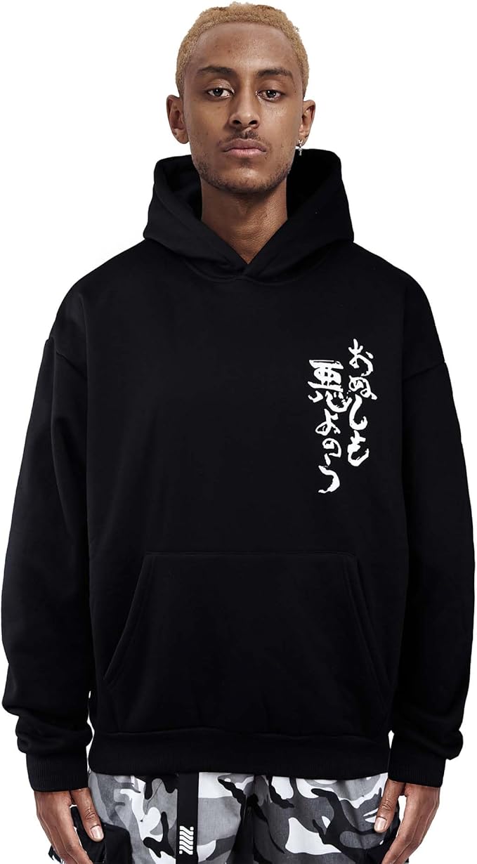 Niepce Inc Japanese Streetwear Kanji Men’s Hoodies with Design