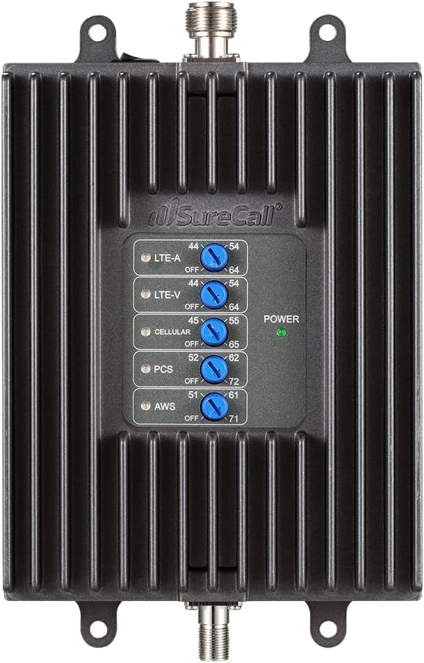 SureCall Fusion4Home Max | Most Powerful 5G/4G Cell Phone Signal Booster for Home | Best-in-Class Extended Range Technology | All-Carrier Verizon AT&T T-Mobile US Cellular | FCC Certified USA Company