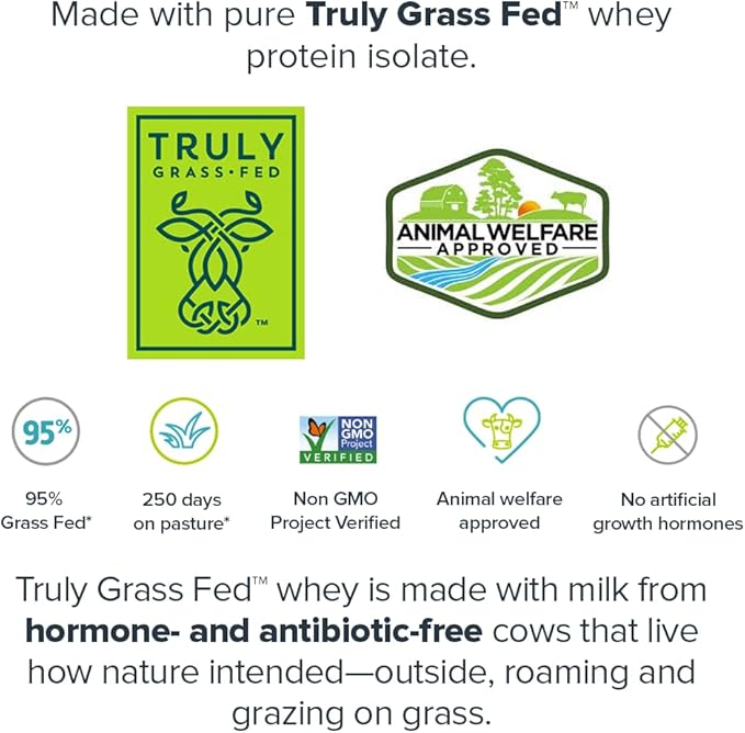 LEGION Whey+ Protein Whey Isolate from Grass Fed Cows - Whey Protein Isolate Powder Low Calorie, Non-GMO, Sugar Free, Lactose and Gluten Free, All Natural Protein Powder for Men & Women (60 Servings)