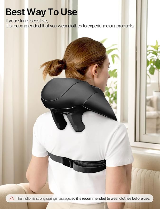 Cordless Shiatsu Neck and Back Massager with Heat, 2500mAh Rechargeable Electric Deep Tissue 3D Kneading Massage Pillow for Shoulder, Leg, Body Muscle Pain Relief, Gifts for Dad Mom Friends