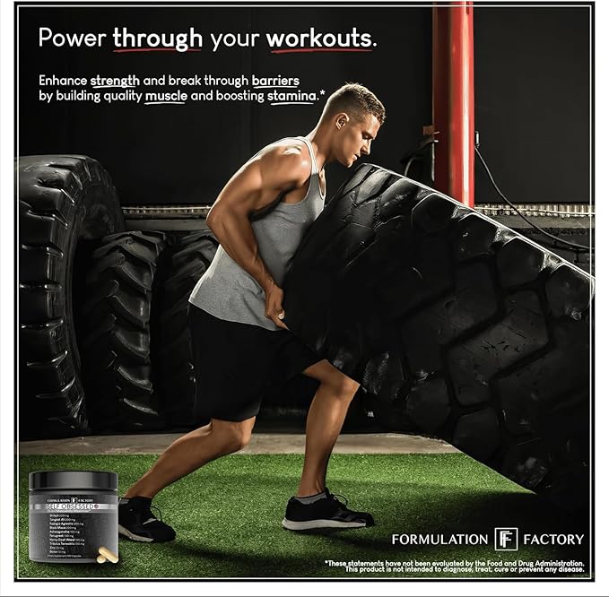 Formulation Factory Self Obsessed 10 in 1 Masculinity Maximizer Supplement, Shilajit for Men, Tongkat Ali, Ashwaganda, Fenugreek Muscle Growth, Energy, Drive, Strength, Recovery 2 Month (Pack of 1)