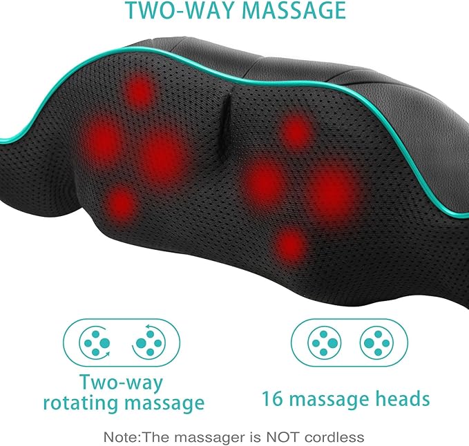 AERLANG Fathers Day Dad Gifts Neck Massger,Shiatsu Neck and Back Massager with Heating Neck and Shoulder Massager Deep Kneading Pillow for Massage Home Office Car Use Gifts for Women Men Dad Mom