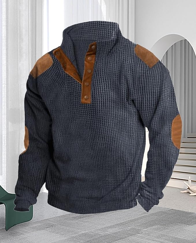 Western Sweatshirts for Men Aztec Retro Pullover Quarter Zip Sweatshirt Mens Stitching Color Fleece Sweatshirt