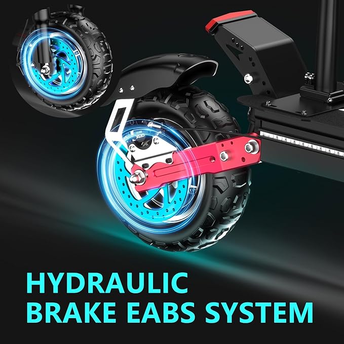 H1 GEN2 Electric Scooter for Adults 5600W Dual Motor Up to 50MPH,Battery Range to 55Miles Fast Sports Escooter 11" Off Road Tires 800lbs Max Load Folding Scooter for Teens with Detachable Seat