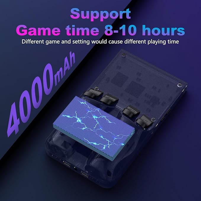 R36MAX Retro Handheld Game Console, 4.0 Inch 720x720 IPS Screen, Built-in 18,000+ Classic Game, Portable Hand Held Open Source Linux System, 4000mAh Battery Retro Gaming Console(Gray 64GB)