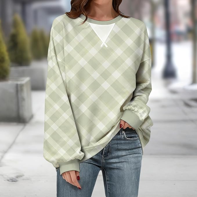 Womens Sweatshirts Fahsion Floral Print Long Sleeve Comfy Fall Tops Oversized Casual Crewneck Pullover Shirts