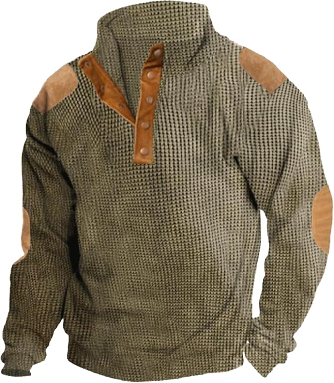 Western Sweatshirts for Men Aztec Retro Pullover Quarter Zip Sweatshirt Mens Stitching Color Fleece Sweatshirt