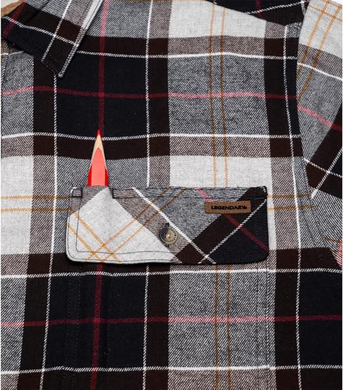 Legendary Whitetails Men's Flannel Shirt Long Sleeve Button Down 100% Cotton
