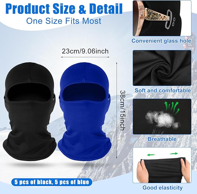 Suhine Winter Balaclava Ski Mask Windproof Thermal Face Mask Cold Weather Balaclava with Reflective Stripe