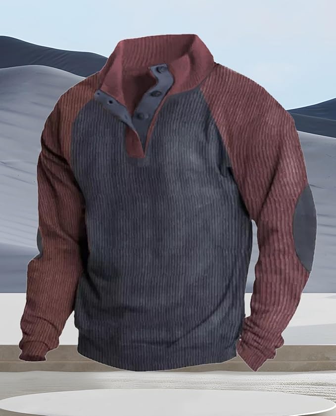 Western Sweatshirts for Men Aztec Retro Pullover Quarter Zip Sweatshirt Mens Stitching Color Fleece Sweatshirt