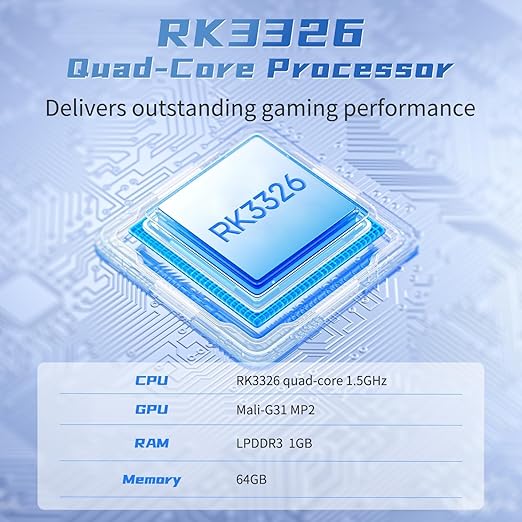 G350 Retro Game Console,Linux System RK3326 G350 Handheld Game Console Built-in 64G TF Card 4371 Games,3.5-inch IPS Screen, WiFi, Bluetooth HDMI Output, 3200mAh Battery