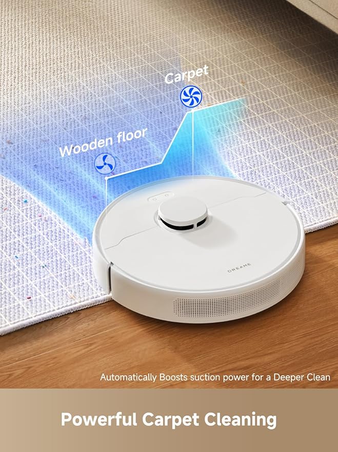 DREAME D10 Plus Gen 2 Robot Vacuum and Mop with Self Emptying Base for 90 Days of Cleaning, 6000 Pa Suction and LiDAR Navigation, Obstacle Avoidance, Wi-Fi Connected