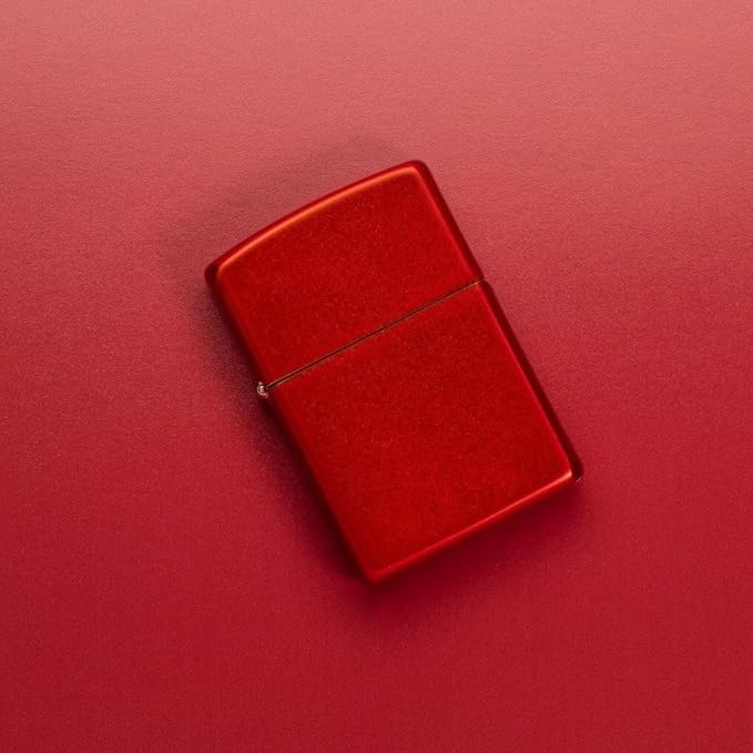 Customized Personalized ZIPPO Classic Windproof Oil Lighter Engraving (Metallic Red)
