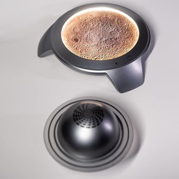 Magnetic Levitation Bluetooth Speaker, Floating Wireless Smart Audio with LED Lights Floating in The air HiFi Lossless Surround Sound Cool Gadgets for Men Home Office Decor