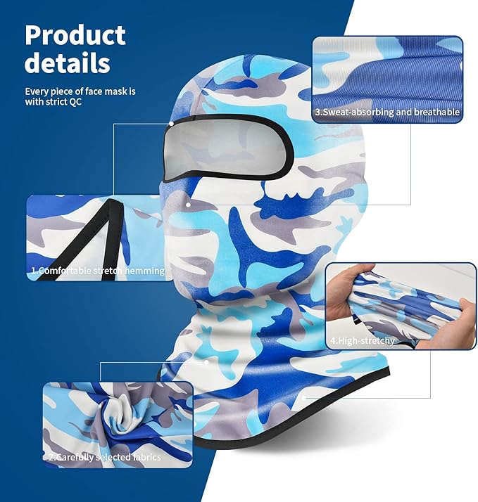 YESLIFE Balaclava Ski Mask for Men and Women, Winter Face Mask, Shiesty for Skiing, Snowboarding & Motorcycle