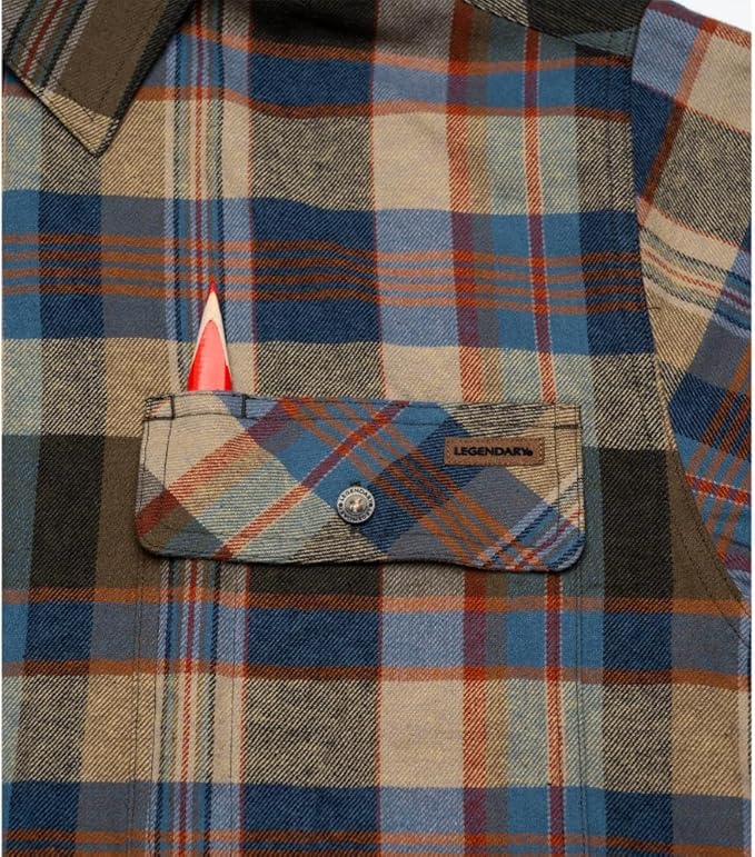 Legendary Whitetails Men's Flannel Shirt Long Sleeve Button Down 100% Cotton