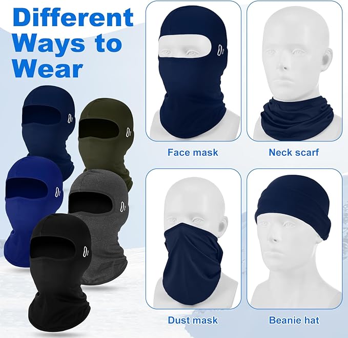 Suhine Winter Balaclava Ski Mask Windproof Thermal Face Mask Cold Weather Balaclava with Reflective Stripe