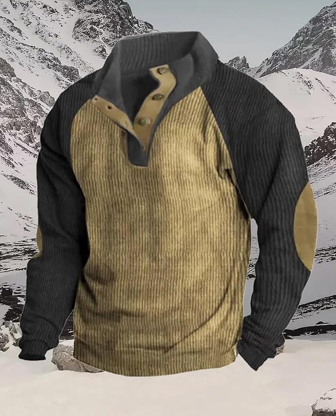 Western Sweatshirts for Men Aztec Retro Pullover Quarter Zip Sweatshirt Mens Stitching Color Fleece Sweatshirt