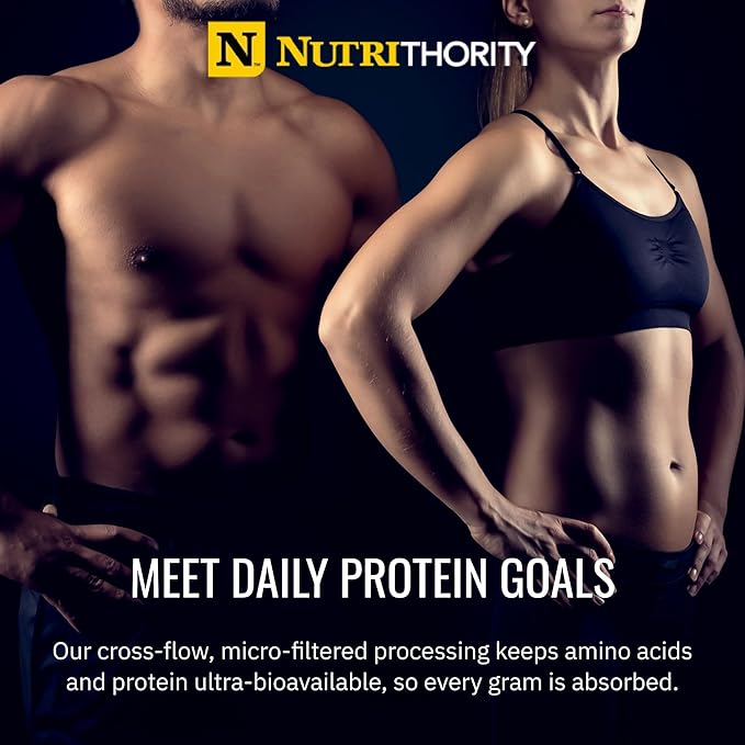 Nutrithority - Isothority Isolated Whey Protein Powder with Ultra-Absorbable Protein and BCAAs to Build Muscle and Accelerate Recovery, Keto Friendly, Low Carbs, Gluten Free (Whipped Cream Banana)