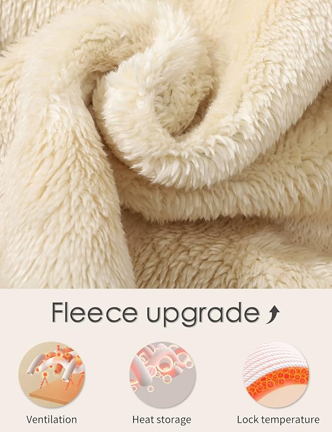 Gihuo Men's Winter Fleece Pants Sherpa Lined Sweatpants Active Running Jogger Pants