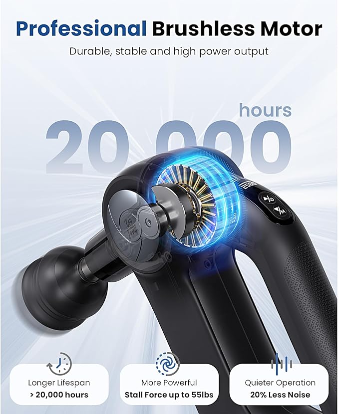 BOB AND BRAD D5 Pro Massage Gun with 13mm Amplitude, FSA-HSA Eligible, Professional Deep Tissue Percussion Massage Gun, Ergonomic D-Handle for Effortless Muscle Pain Relief