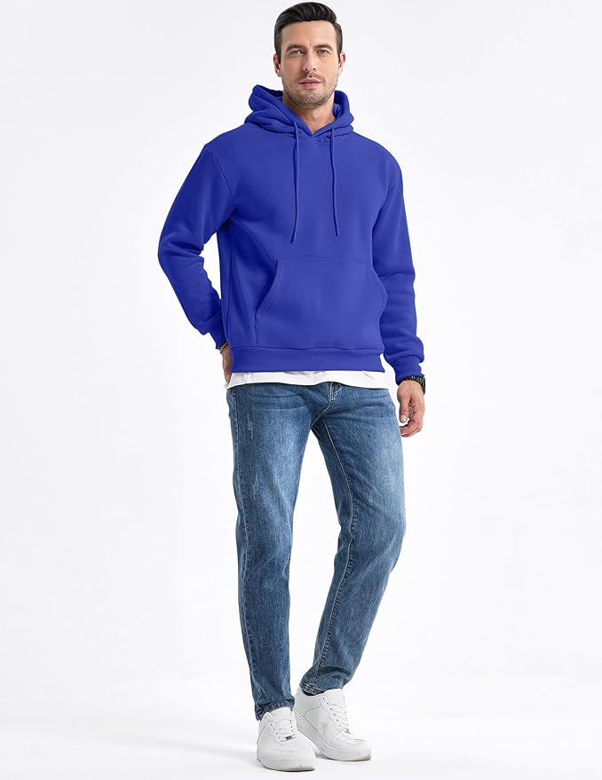 JMIERR Mens Casual Cotton Hooded Collar Drawstring Hoodies Pullover Sweatshirts Casual Long Sleeve Shirts