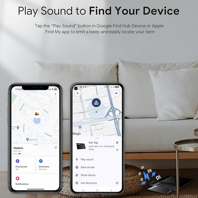 ATUVOS Air Tag Smart Card Pro for Android & iOS, Dual System Rechargeable Wallet Tracker Works with Google Find Hub or Apple Find My APP, Item Finder Locator for Luggage, Suitcase. Slim 1.6mm, 2 Pack