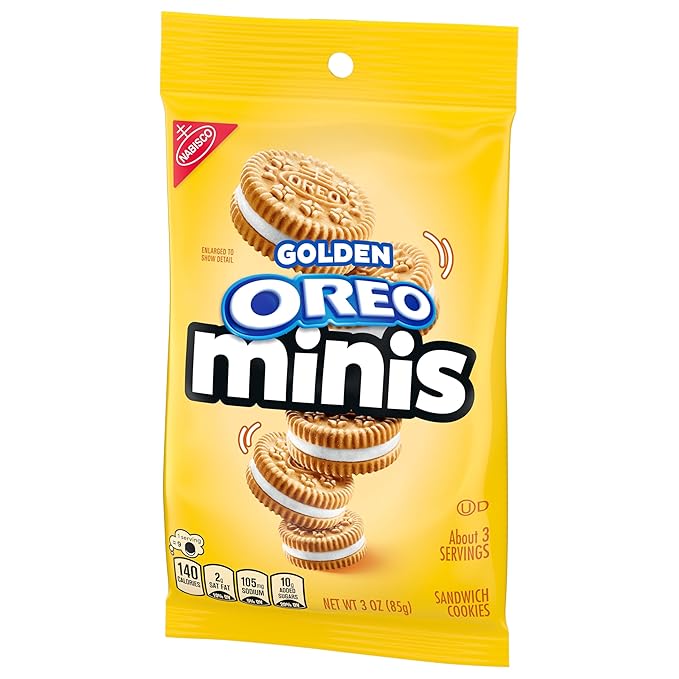 OREO Minis Golden Sandwich Cookies, 12 - 3 oz Bags