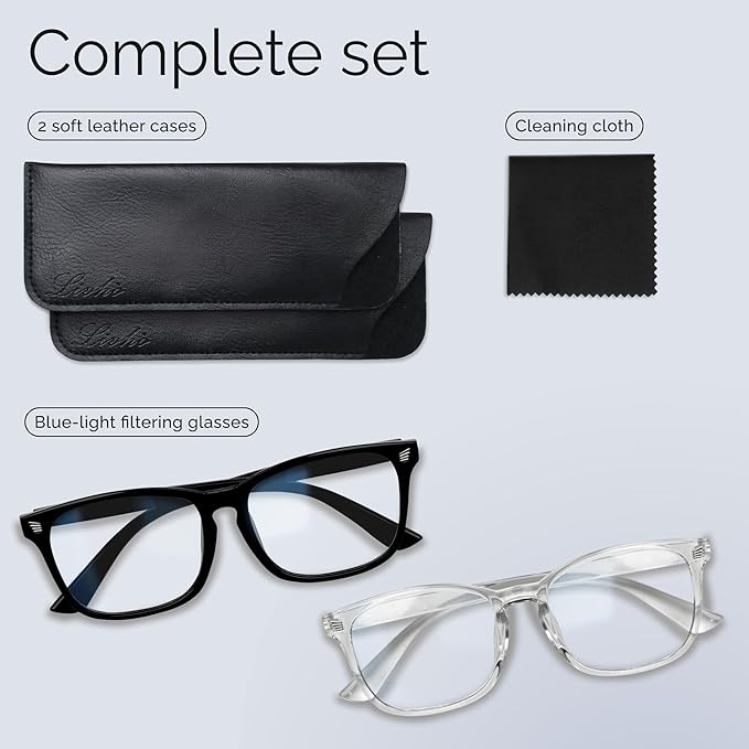 livho High Tech Blue Light Glasses - Advanced Blue Light Blocking Computer Glasses - Screen Fatigue & UV Protection