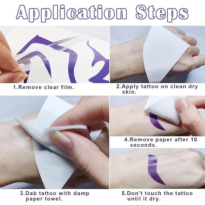 Kpop Anime Rumi Cosplay Temporary Tattoos Stickers, 8 Sheets Rumi Tattoos, Cosplay Costume Accessories, Cosplay, Festivals, Dance Parties, and Raves, Waterproof