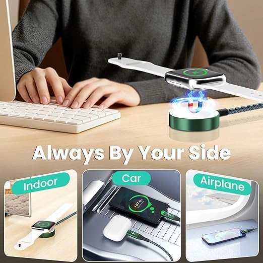Travel Gifts for Women, Multi Charging Cable for Apple Watch Charger, 3 in 2 Charging Cable for Multiple Devices, USB A&C/Watch Charger/Type-C/L Cord Compatible with iWatch/iPhone 17-11/Car, 5FT
