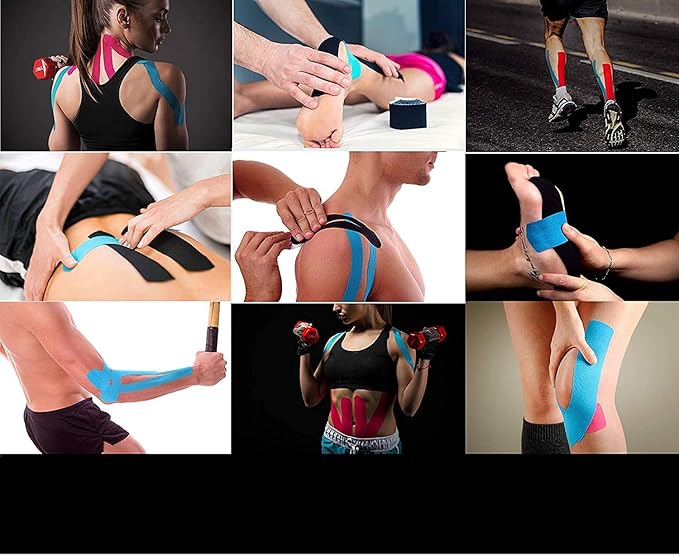 Hampton Adams | As Seen on Shark Tank | Elastic Kinesiology Tape (2-Pack) | Uncut Athletic Tape Supports & Protects Muscles Knees Shoulders & Plantar Fasciitis | Waterproof Hypoallergenic (Purple)