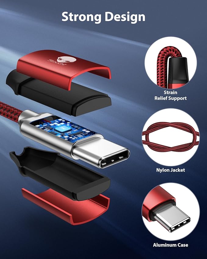 Stouchi USB C to 3.5mm Female Adapter, Type C Headphone Audio Jack Cable Cord Hi-Fi Dongle for iPhone 17/16 /15, Pixel 9/8 /7/6, iPad, Samsung Galaxy S25 S24 S23 Ultra - Red