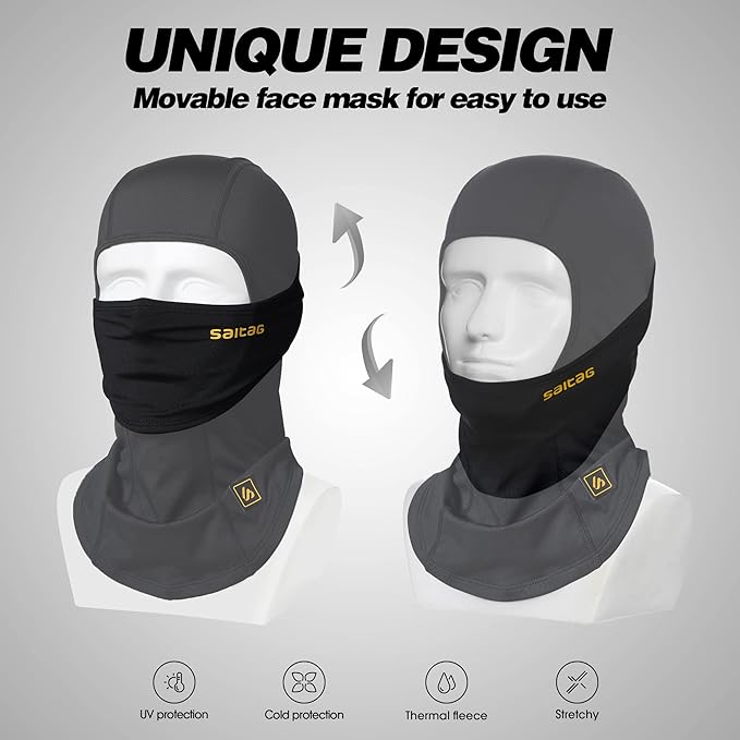 Balaclava Windproof Ski Mask Cold Weather Keep Warm Face Mask for Winter Motorcycling Ice Fishing Men