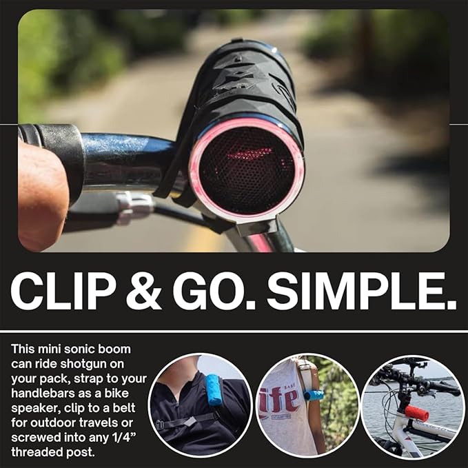 Outdoor Tech - Buckshot 2.0 Bluetooth Speaker, Red - Portable Speaker, Rugged Waterproof Wireless - Perfect for Biking, Boats, Camping, Hiking, Pool, Beach, Golf Cart