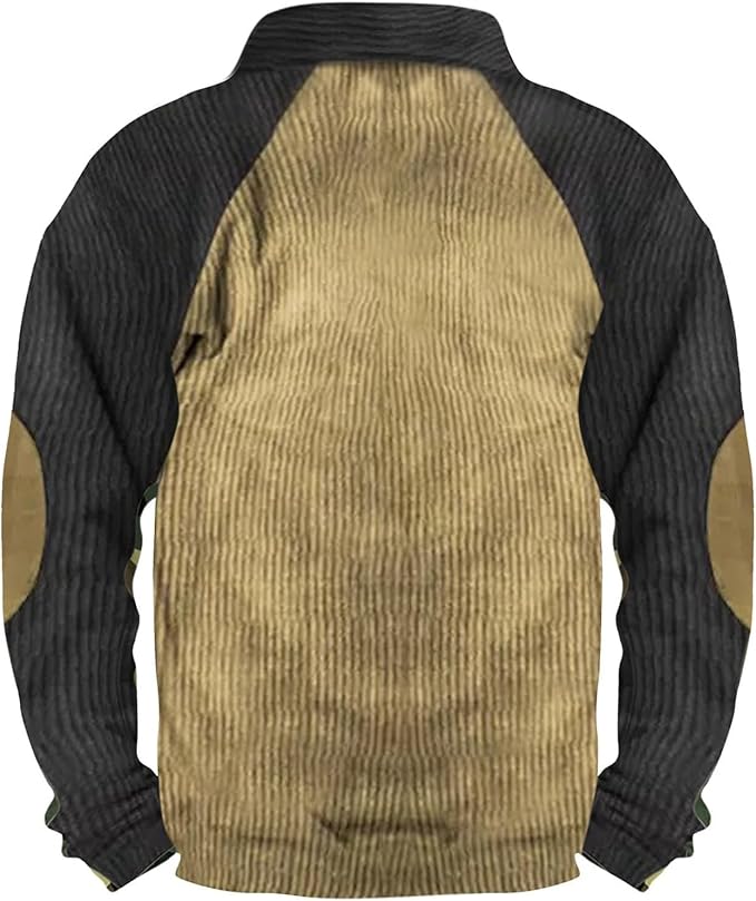 Western Sweatshirts for Men Aztec Retro Pullover Quarter Zip Sweatshirt Mens Stitching Color Fleece Sweatshirt
