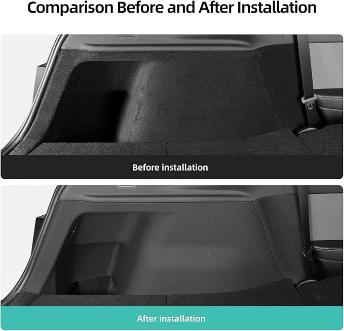 2025 2026 Model Y Juniper Rear Trunk Side Anti-Scratch Mats 4PCS TPE Waterproof Trunk Left & Right Panel Protection for Model Y Refresh Juniper Interior Accessories