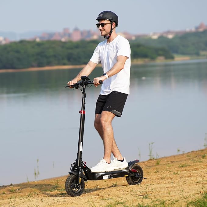iScooter Electric Scooter, 800W Motor E-Scooter Up to 25/28 Miles Range, Top Speed 25/28 MPH,10" Off Road escooter Tires,Adjustable Handlebar Height, Folding Commuting Electric Scooter for Adults