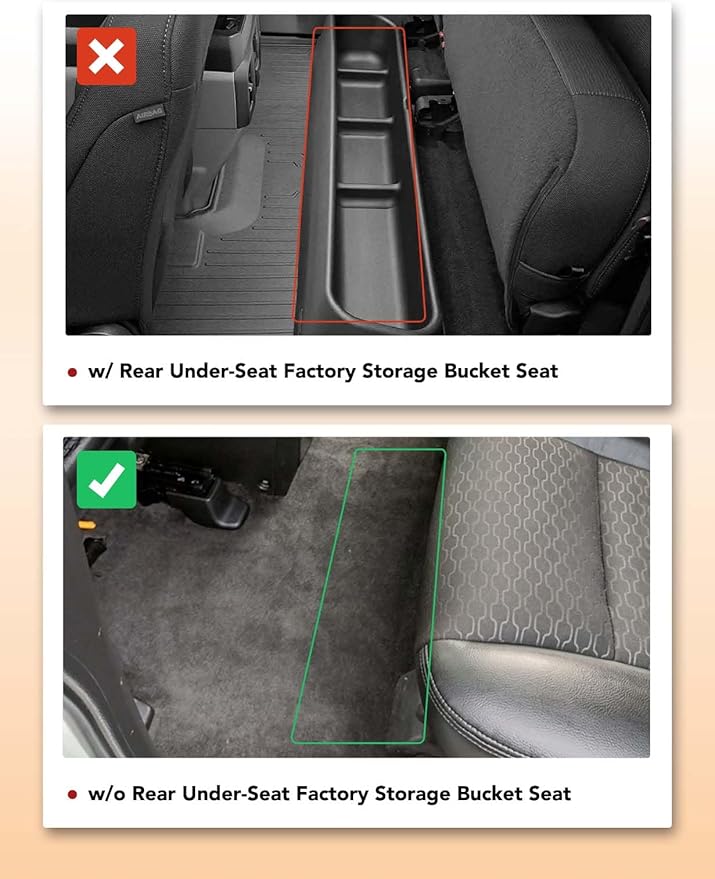 YHTAUTO Floor Mats Fit 2019-2024 Ram 1500 Crew Cab (w/o Rear Under-Seat Factory Storage Bucket Seat, Not for Classic), TPE All Weather Car Mats Anti-Slip Odorless Floor Liner, Front & 2nd Row Liner