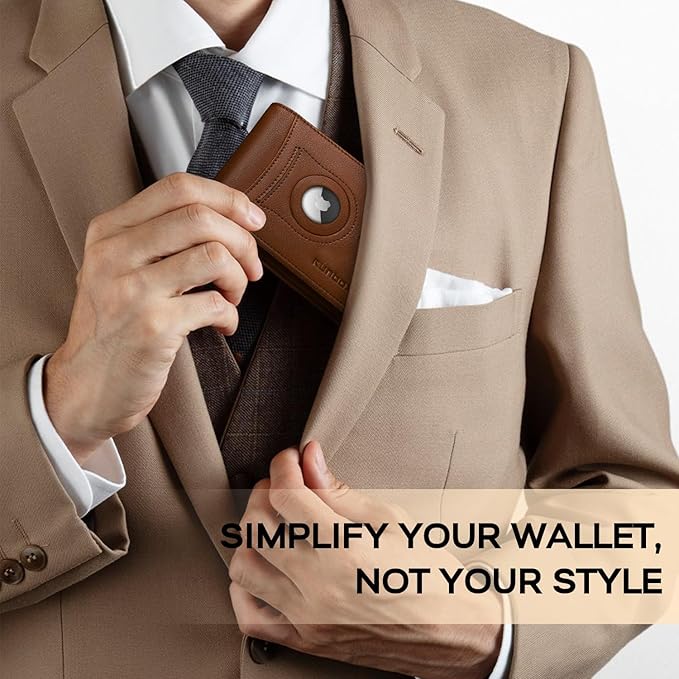 RUNBOX Wallet for Men Slim Rfid Leather 2 ID Window With Gift Box | Slim, Rfid, 2 ID Window, With Gift Box, Slim, Rfid