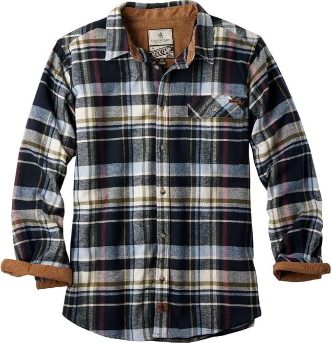 Legendary Whitetails Men's Flannel Shirt Long Sleeve Button Down 100% Cotton