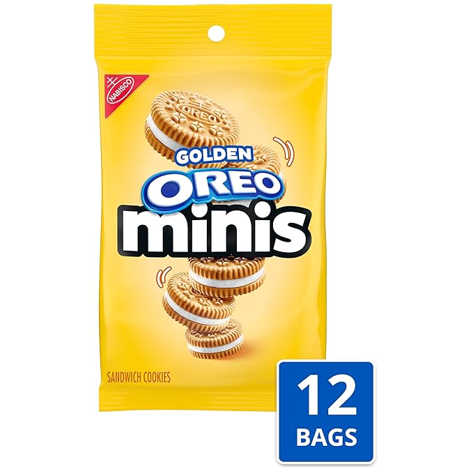 OREO Minis Golden Sandwich Cookies, 12 - 3 oz Bags